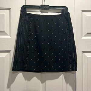 Nanette Lepore Black Shirt w Gold Details, Size 4